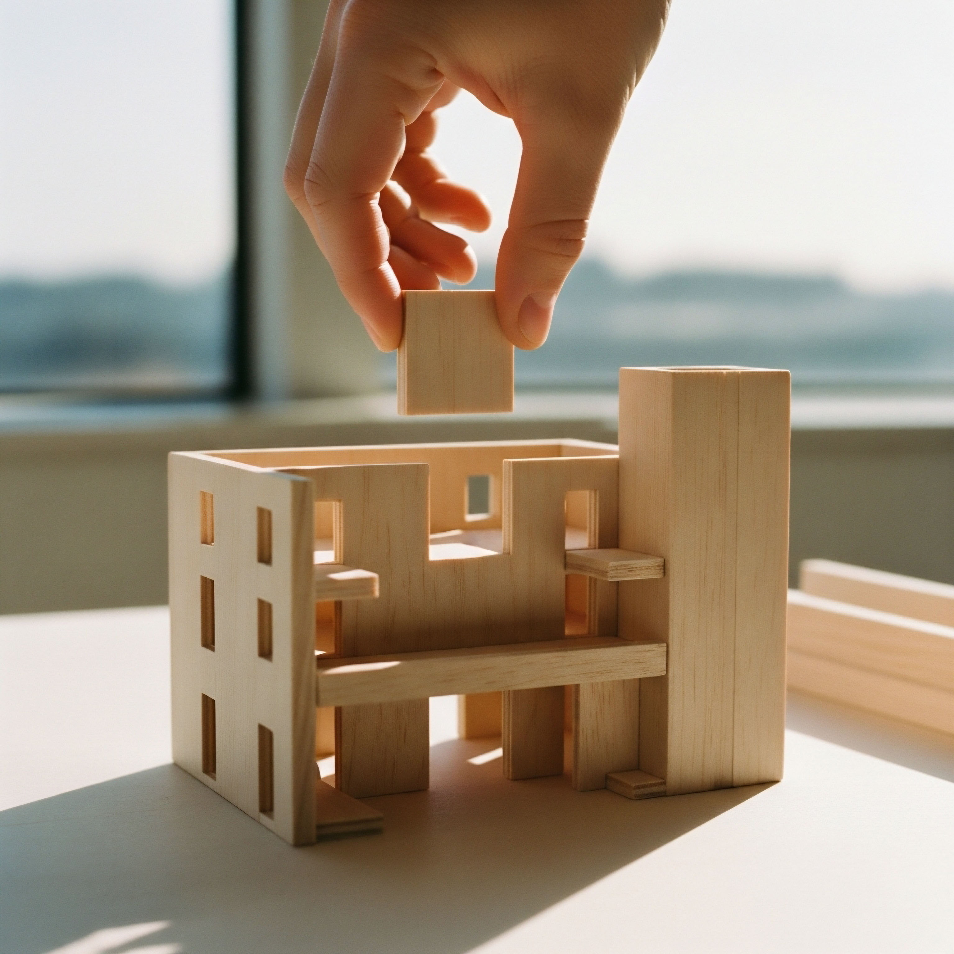 A hand places a block on a model, symbolizing precise hormone optimization. This depicts the patient journey, building metabolic health, cellular function, and physiological balance via a tailored TRT protocol, informed by clinical evidence and peptide therapy