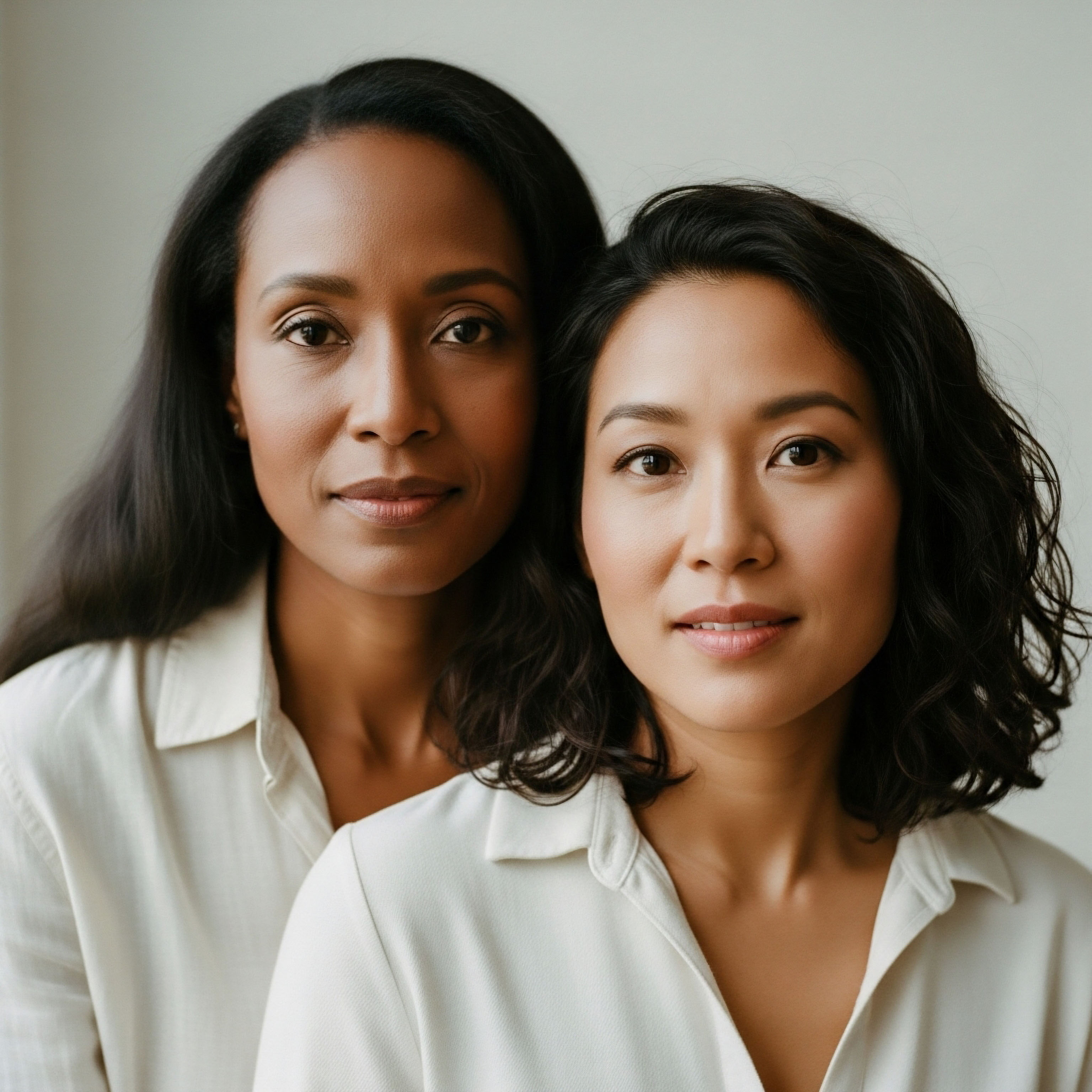 Two women, embodying patient empowerment, reflect successful hormone optimization and metabolic health. Their calm expressions signify improved cellular function and endocrine balance achieved through personalized clinical wellness protocols