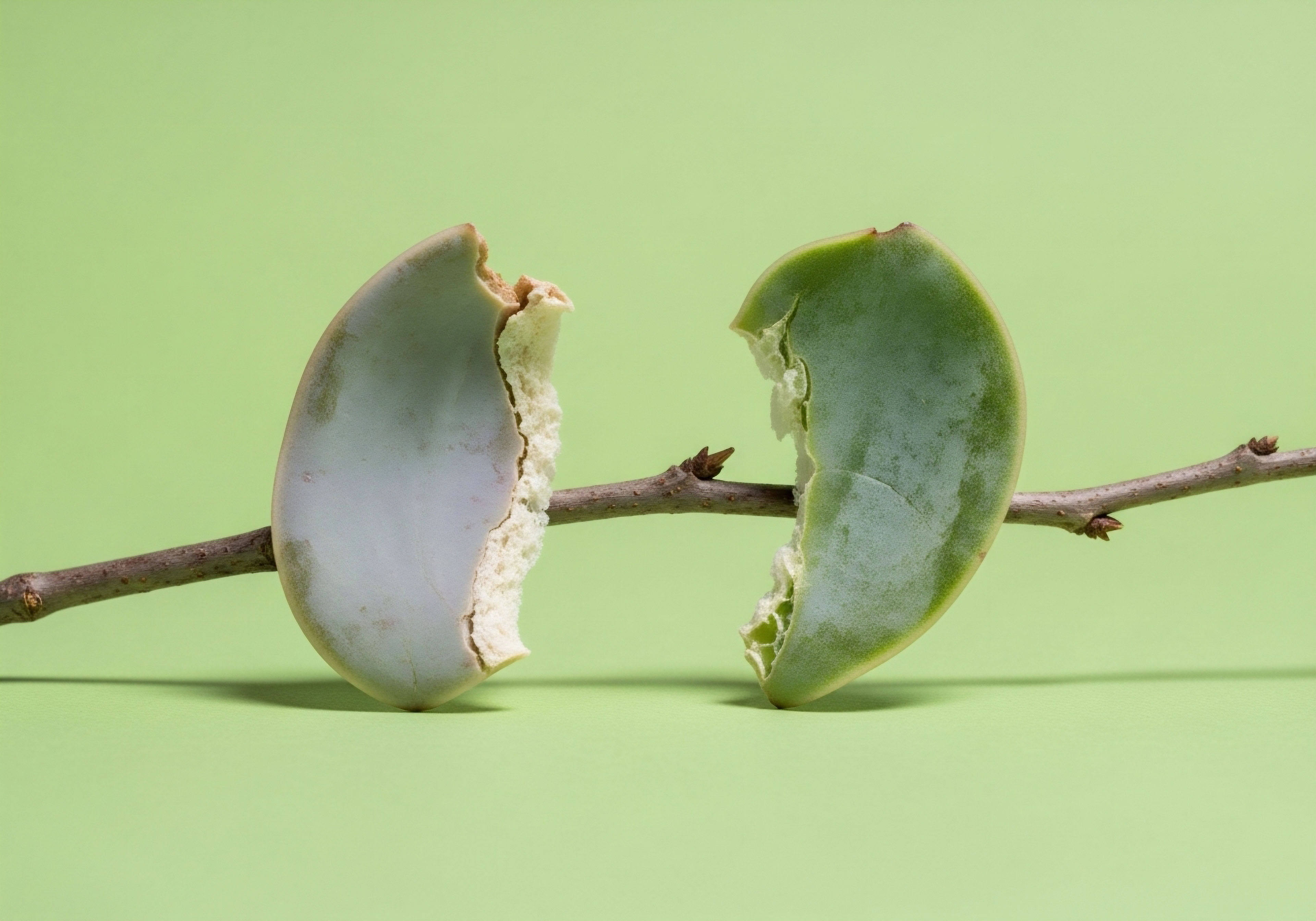 Broken leaf segments on a branch illustrate cellular damage, endocrine imbalance. This signifies patient journey toward physiological restoration, clinical intervention, hormone optimization, and metabolic health protocols