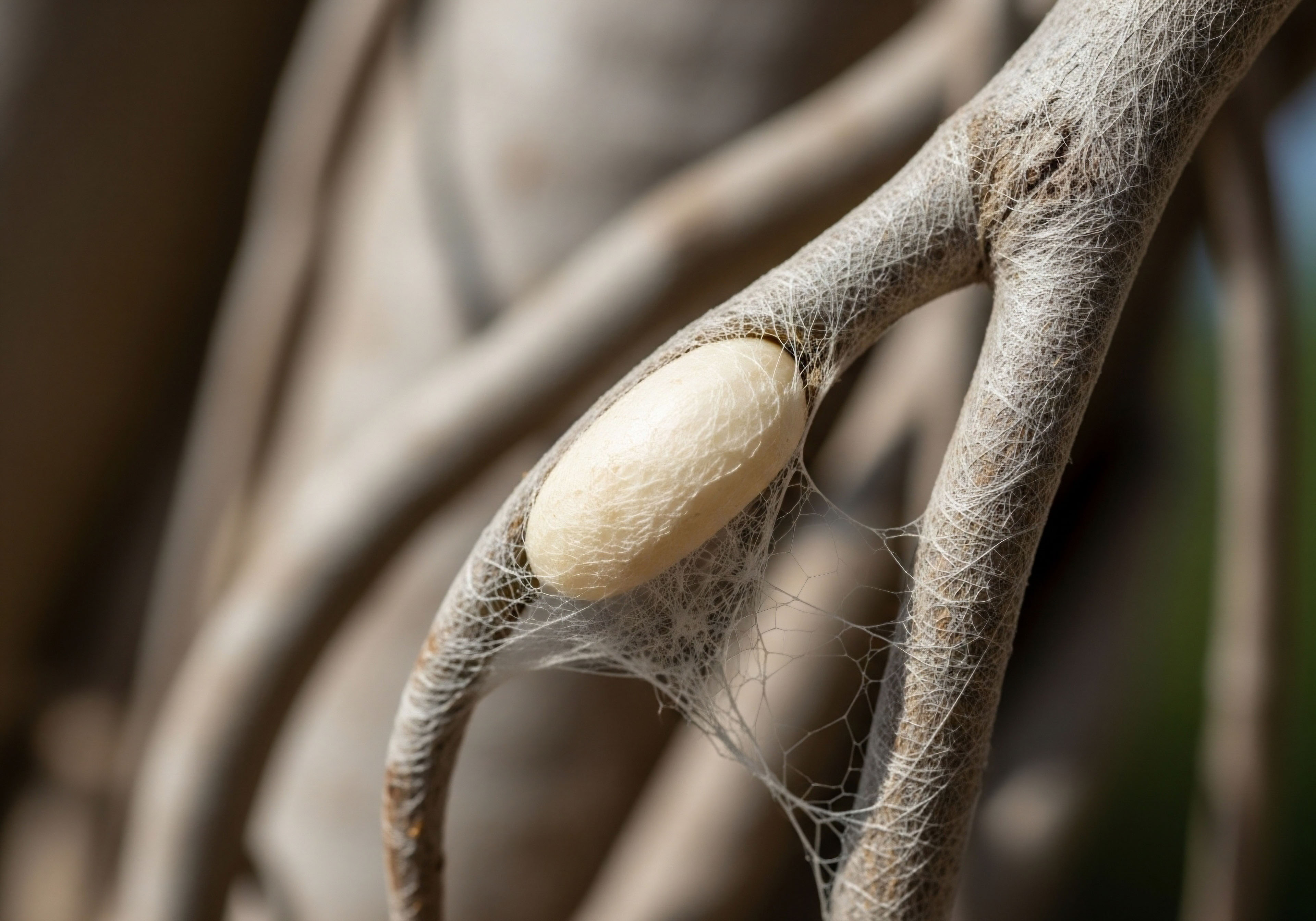 An off-white cocoon is cradled in a fine web on a dry branch. This symbolizes the patient's HRT journey, emphasizing precise clinical protocols, advanced peptide therapy for metabolic optimization, cellular repair, and achieving biochemical balance in hypogonadism management