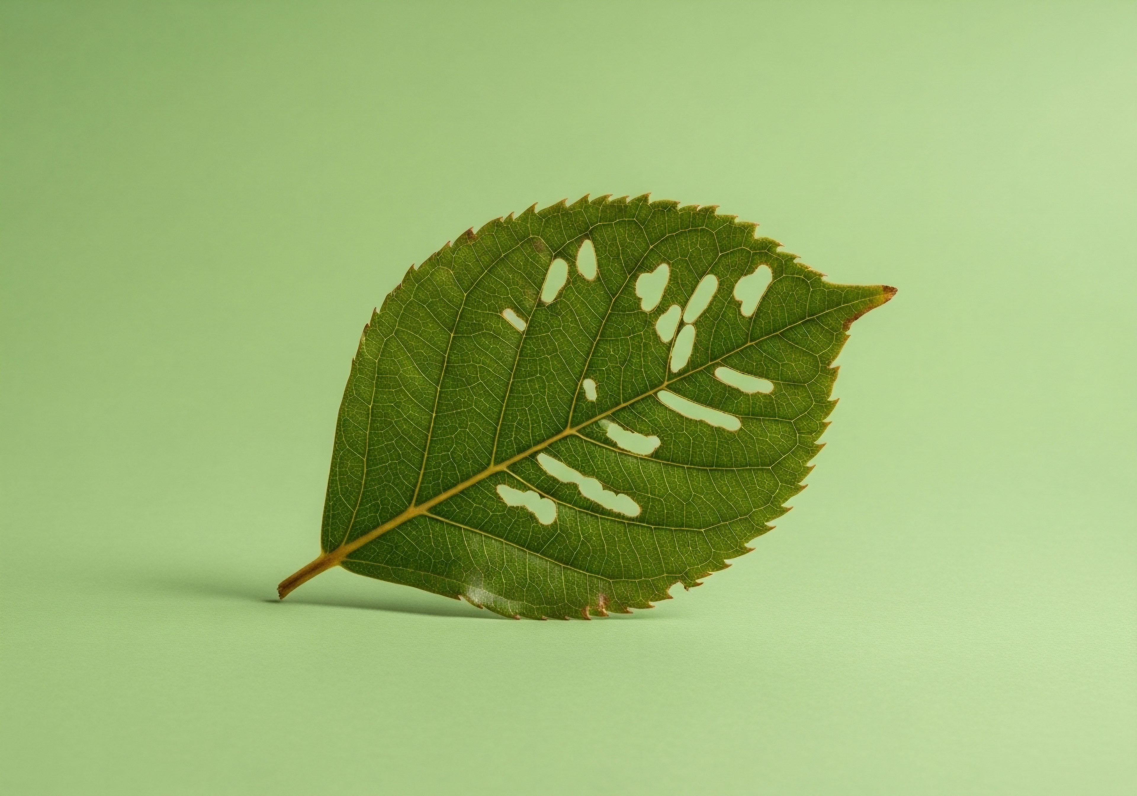 A green leaf with irregular perforations symbolizes cellular damage and metabolic dysfunction, emphasizing hormone optimization and peptide therapy for tissue regeneration, cellular function restoration, and personalized medicine for clinical wellness.