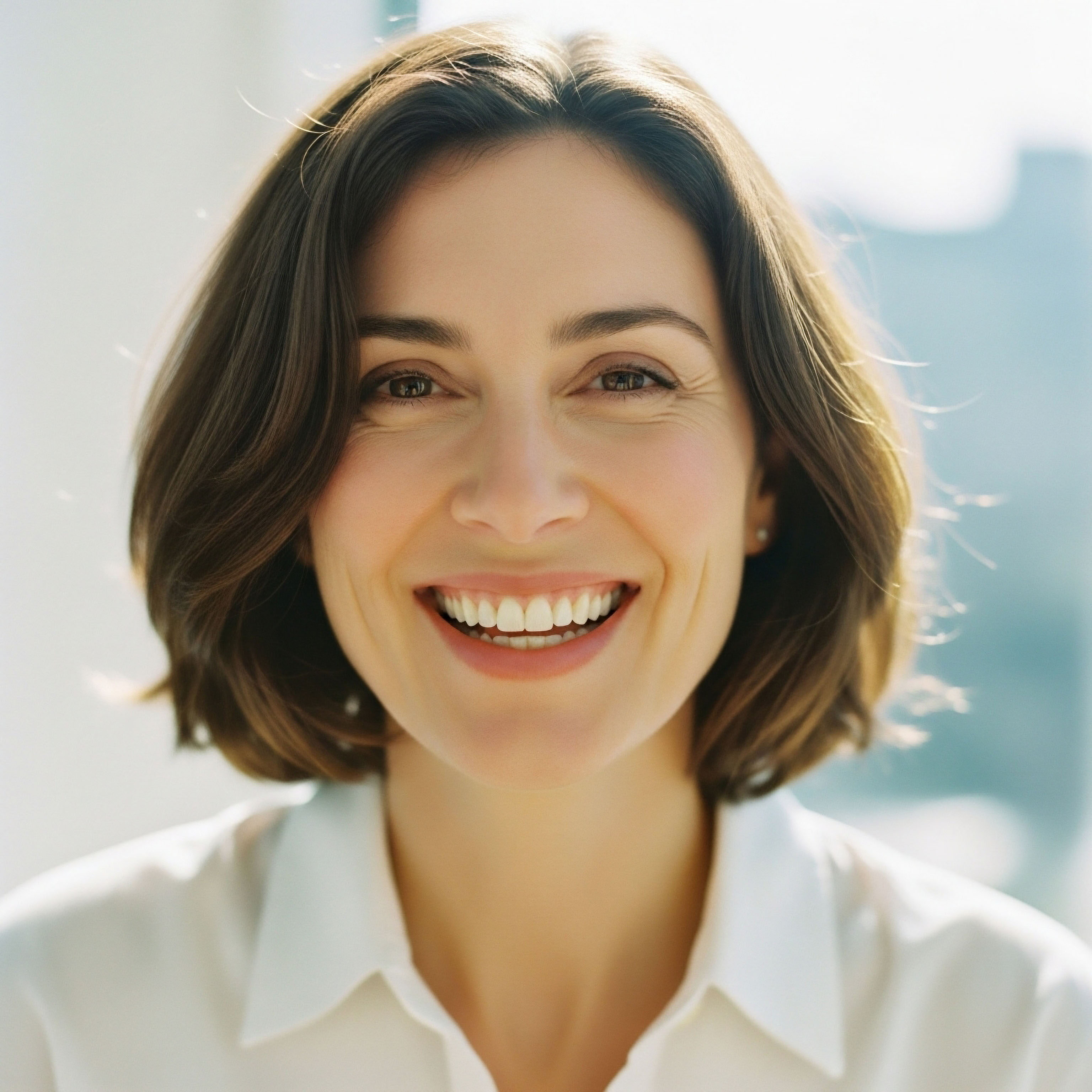 A radiant woman's joyful expression illustrates positive patient outcomes from comprehensive hormone optimization. Her vitality demonstrates optimal endocrine balance, enhanced metabolic health, and improved cellular function, resulting from targeted peptide therapy within therapeutic protocols for clinical wellness