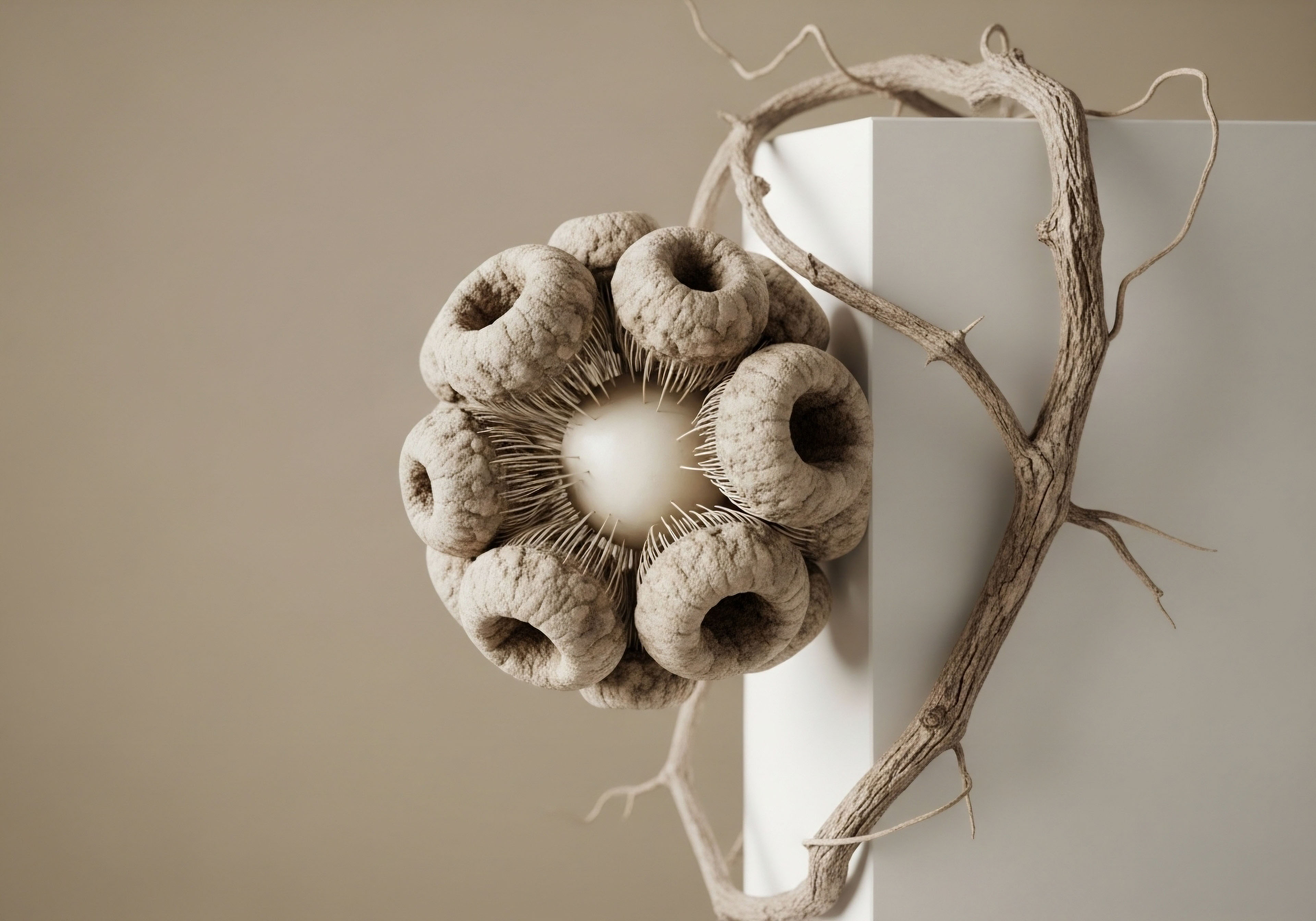 An intricate organic structure, with radiating elements, represents cellular regeneration and endocrine balance. It signifies precision medicine in hormone optimization and peptide therapy's profound impact on metabolic health, fostering physiological restoration for patient outcomes
