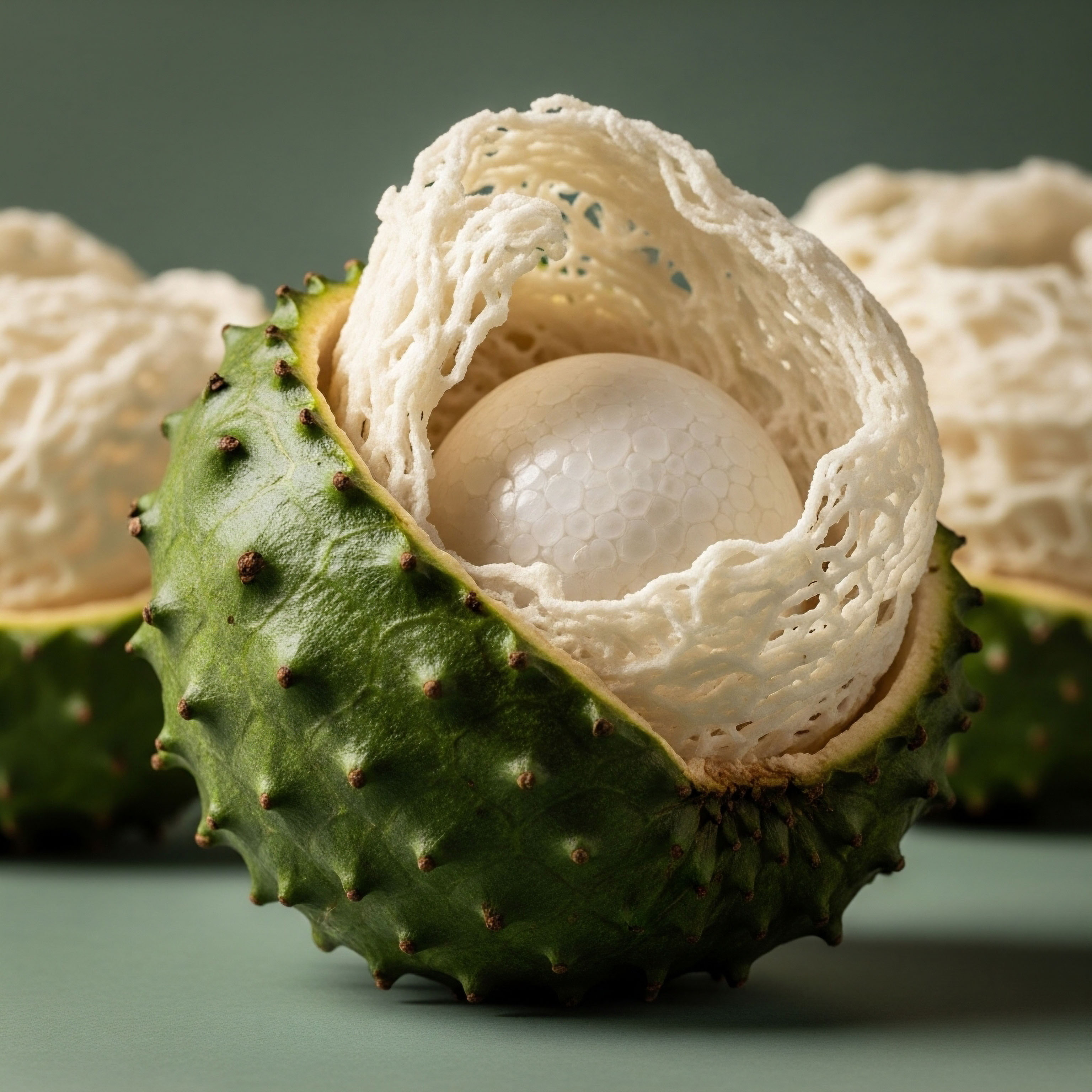 A split green spiky casing reveals a delicate white net cradling a smooth, textured sphere. This metaphor embodies diagnosing hormonal imbalance, unveiling the intricate endocrine system