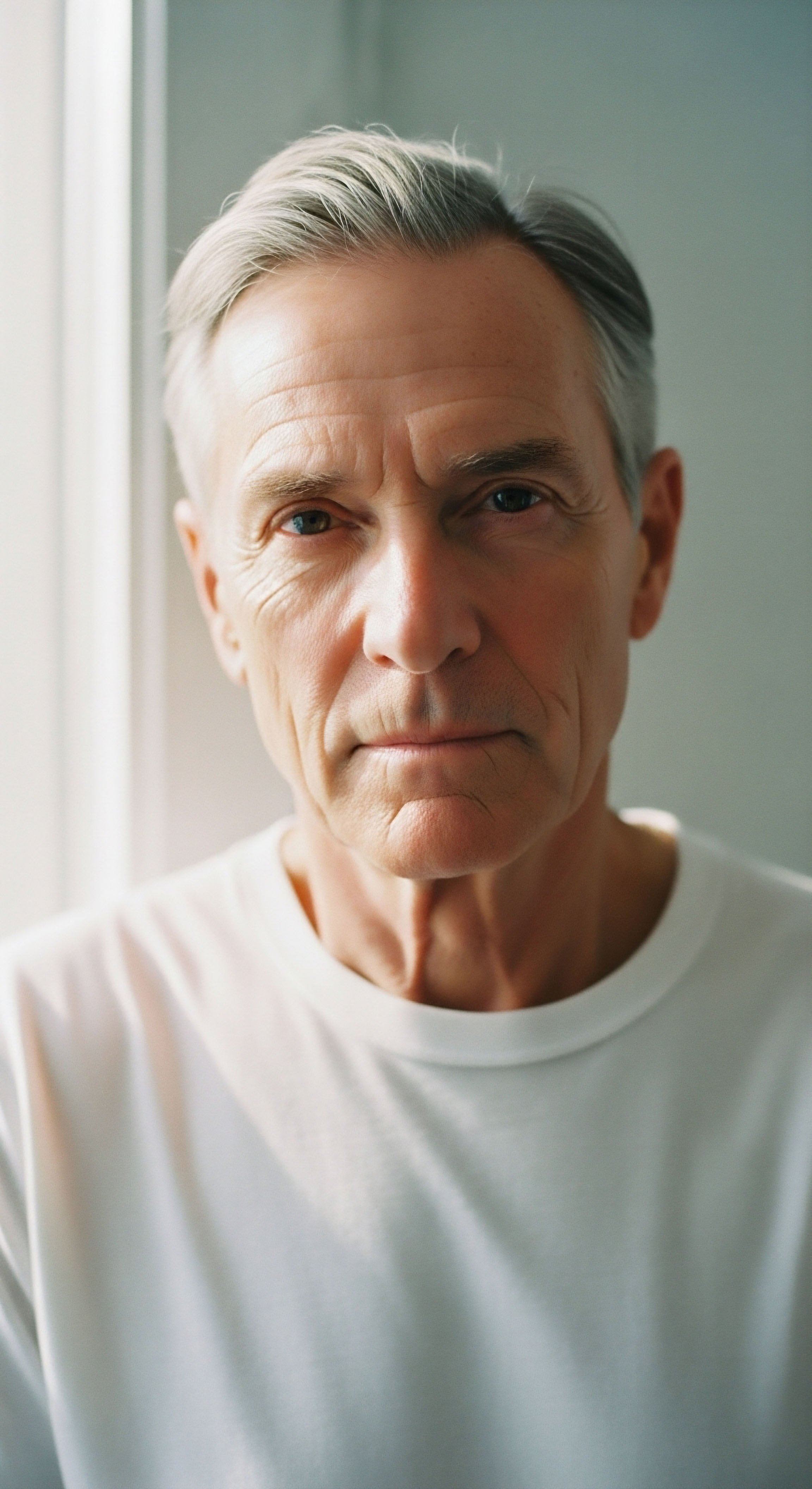 A mature male, clear-eyed and composed, embodies successful hormone optimization. His presence suggests robust metabolic health and endocrine balance through TRT protocol and peptide therapy, indicating restored cellular function and patient well-being within clinical wellness