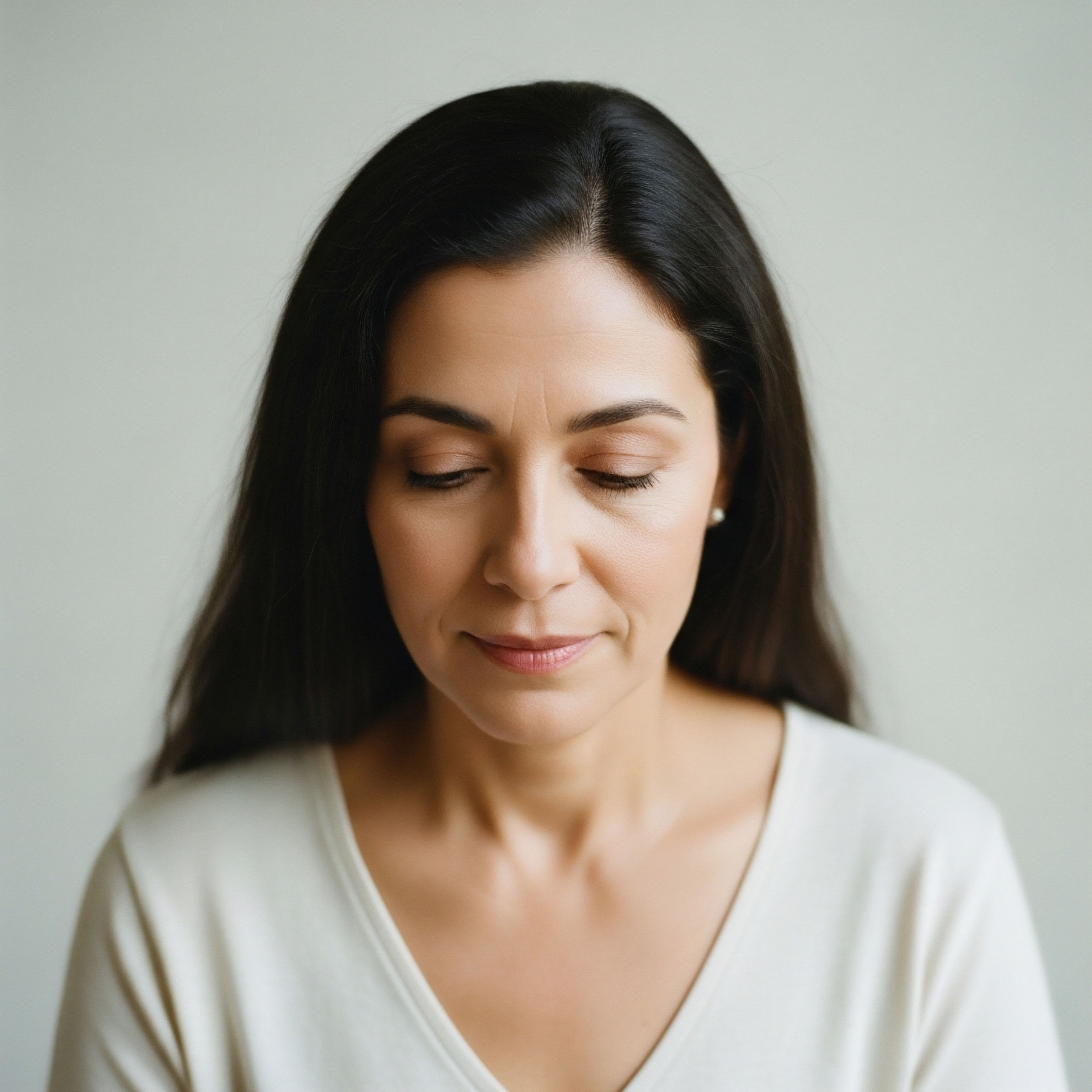 A woman in quiet contemplation, reflecting a patient's focus during a clinical assessment for hormone optimization. This signifies a personal journey towards metabolic health and cellular function via a wellness protocol