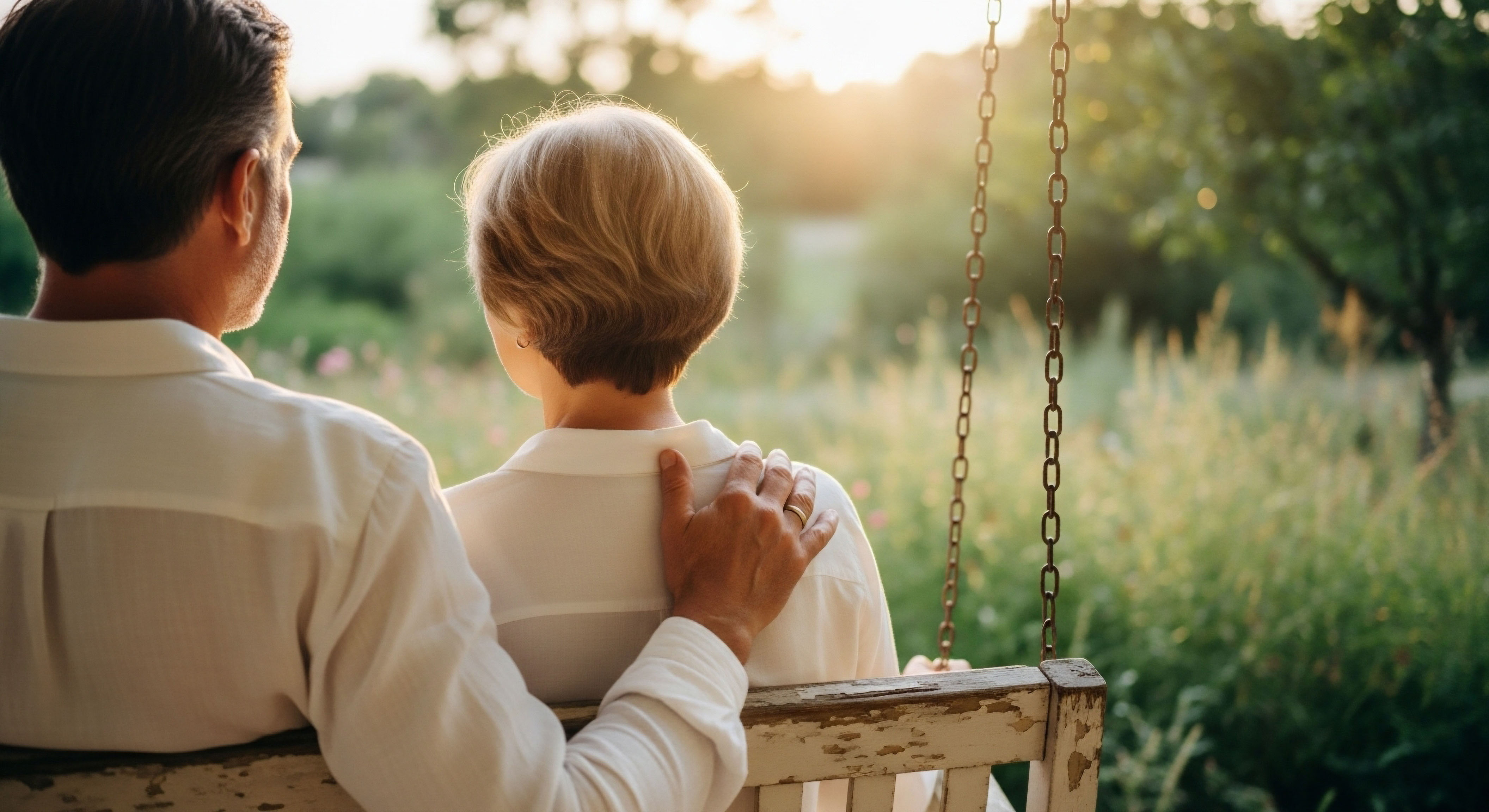 A tranquil couple reflects profound patient wellness achieved via hormone optimization. Their therapeutic bond underscores successful clinical protocols, restoring endocrine balance, metabolic health, cellular function, and lifelong vitality