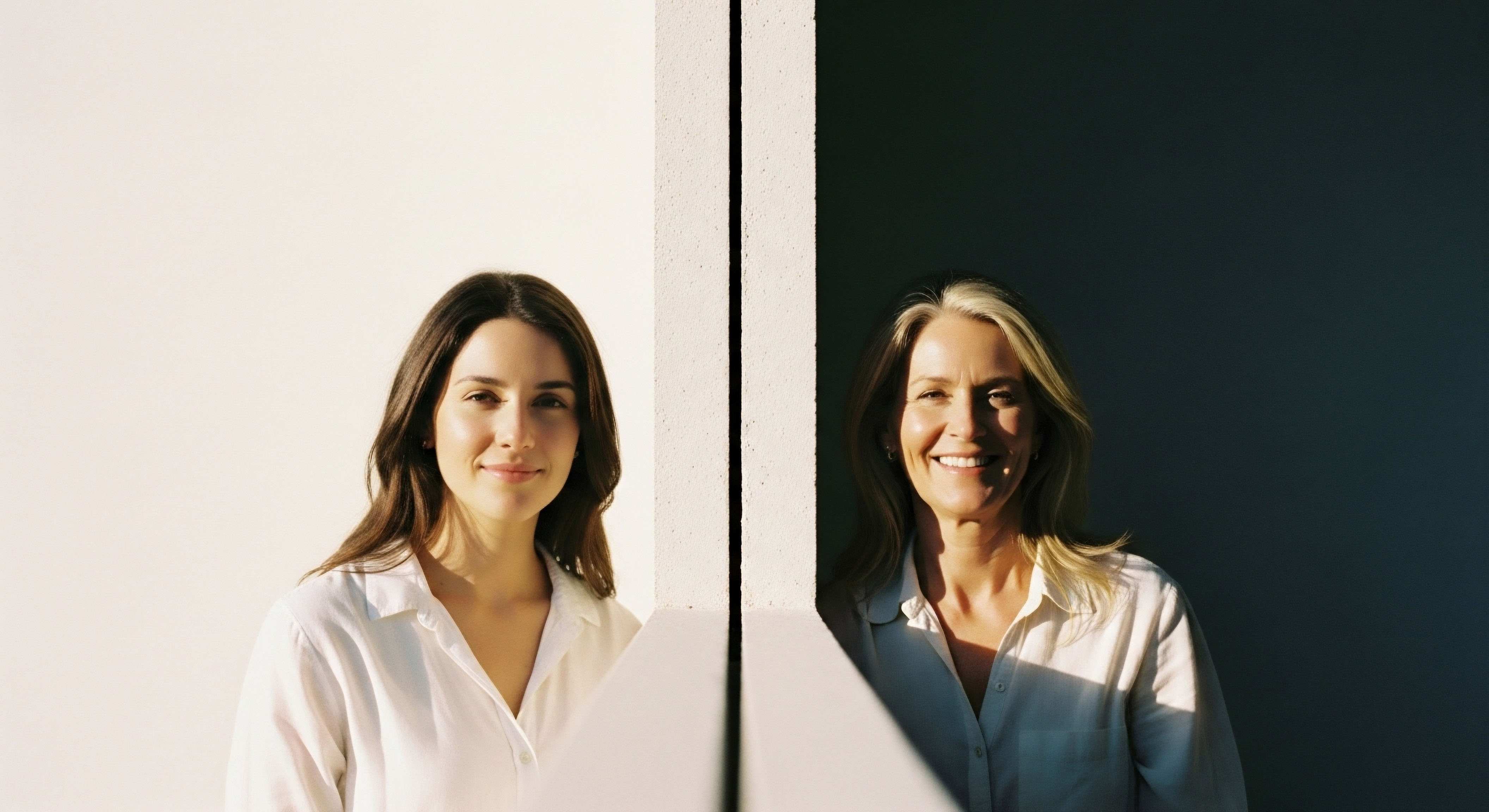 Women illustrate hormone optimization patient journey. Light and shadow suggest metabolic health progress via clinical protocols, enhancing cellular function and endocrine vitality for clinical wellness