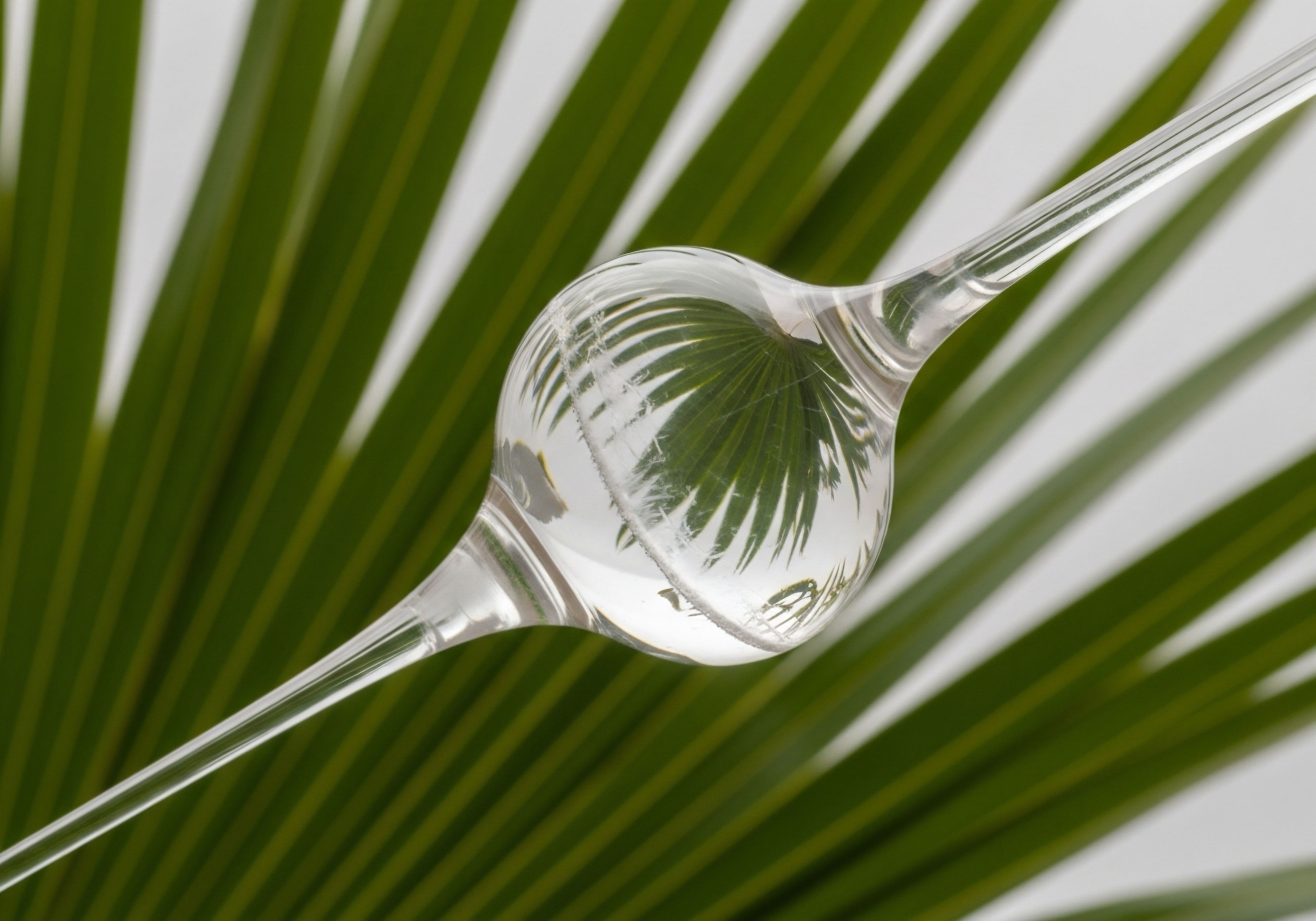 A clear glass vessel magnifies a palm frond, symbolizing precision Bioidentical Hormone Therapy. This represents meticulous Lab Analysis for Endocrine System Optimization, restoring Metabolic Health