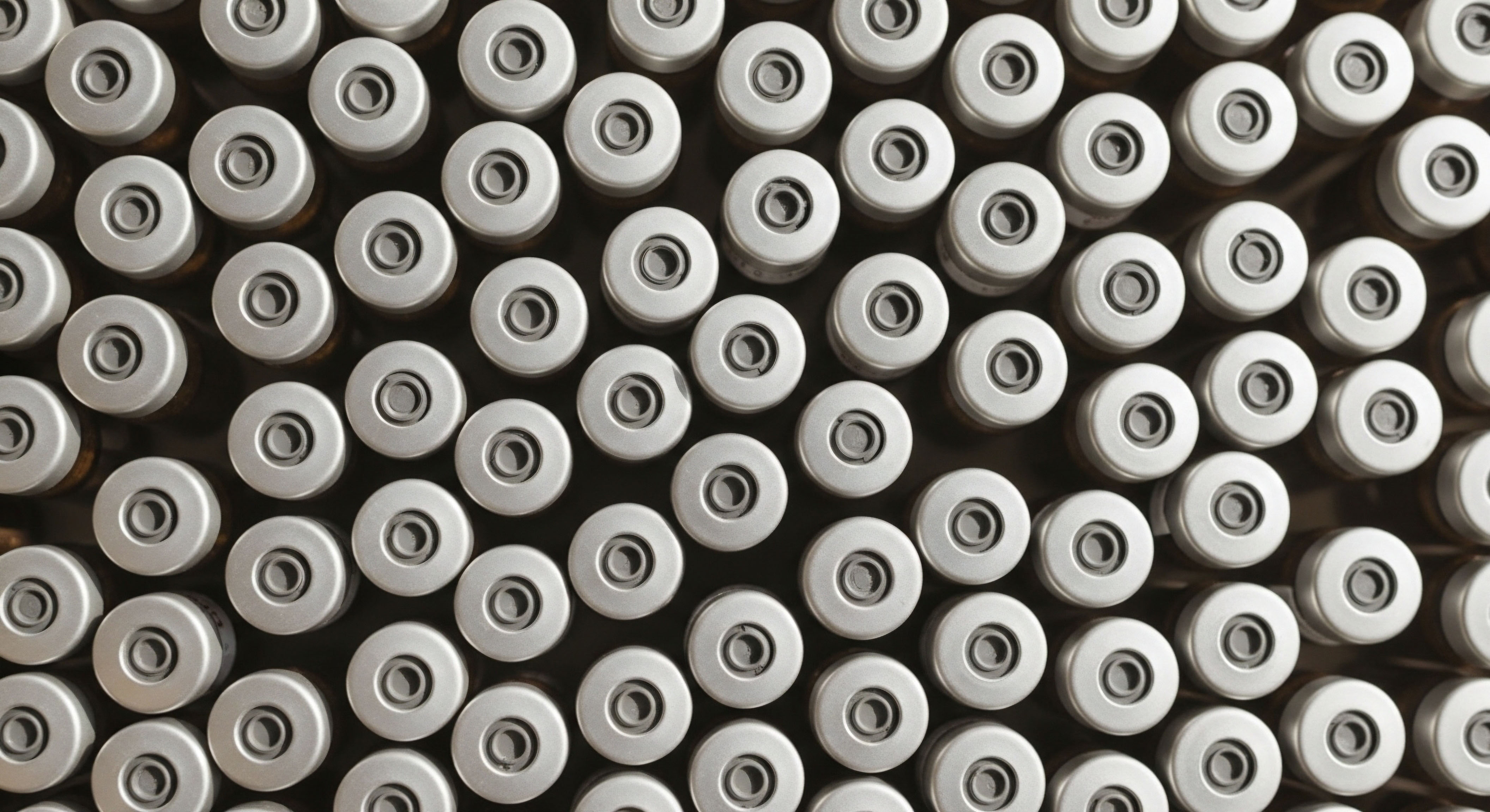 Uniform pharmaceutical vials with silver caps, symbolizing precise clinical formulations essential for hormone optimization, peptide therapy, metabolic health, and comprehensive endocrine support protocols.
