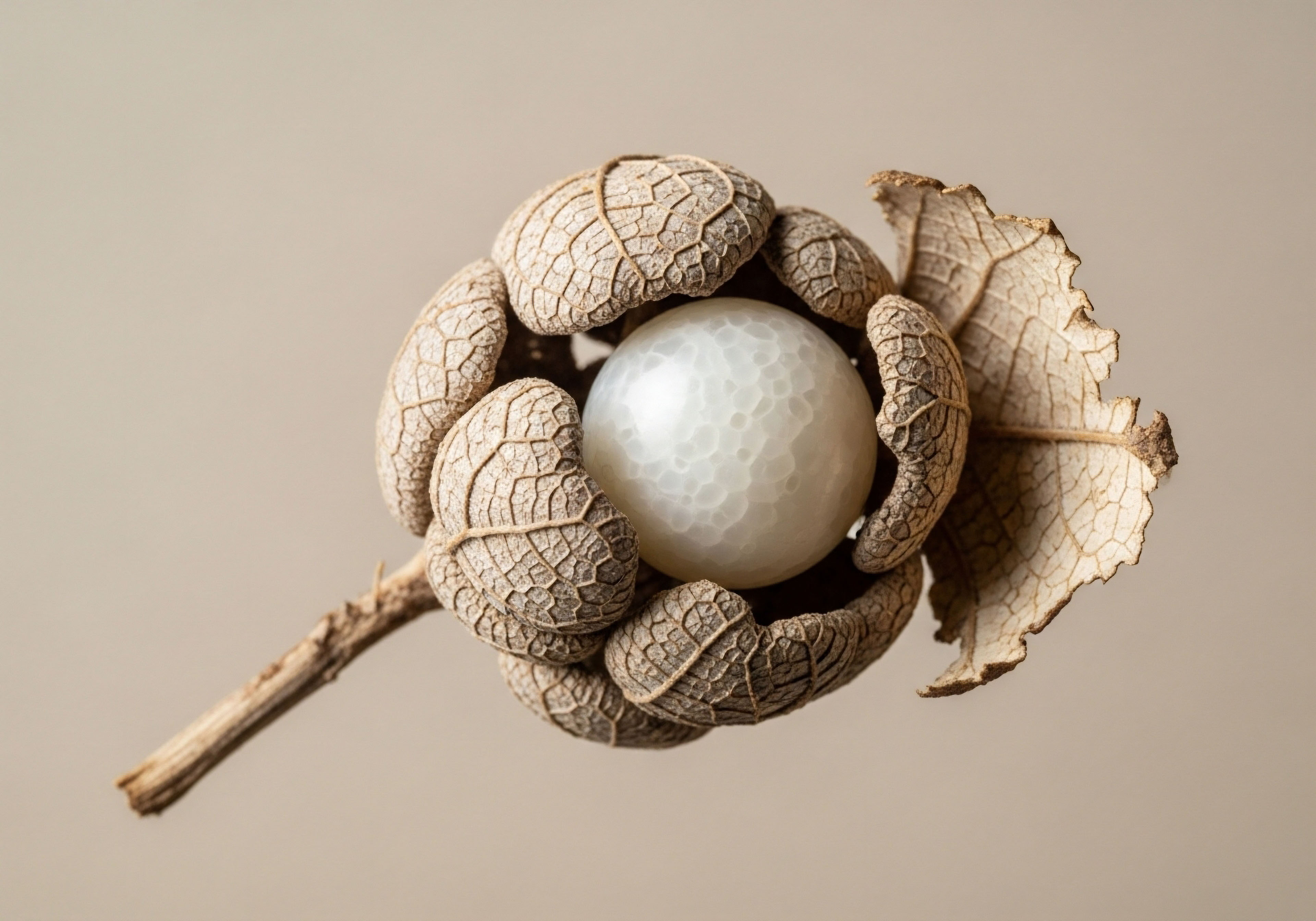 A luminous, textured sphere, symbolizing a precise bioidentical hormone or core cellular vitality, is cradled within intricate, dried botanical structures. This embodies the careful hormone optimization and restoration of biochemical balance, central to personalized HRT protocols for addressing hormonal imbalance, promoting metabolic health, and enhancing patient vitality